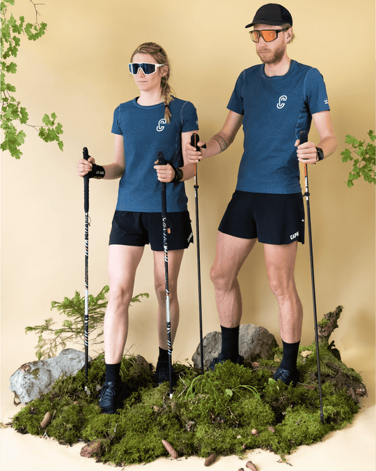 T-Shirt de running Caprin Sport vue de face #couleur_blue-wing